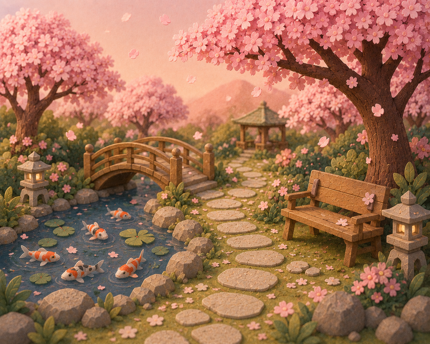 Cherry Blossom Garden